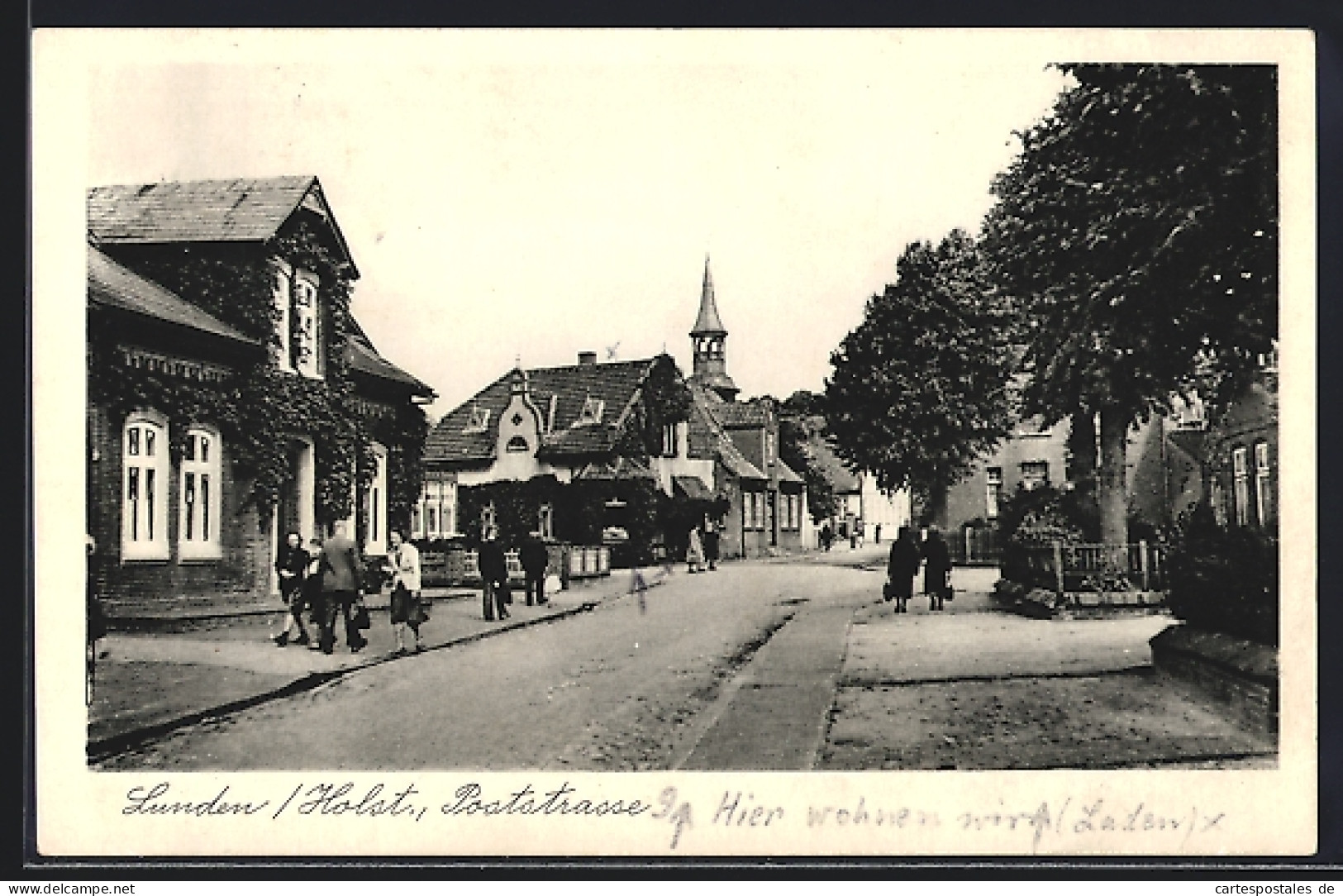 AK Lunden /Holst., Partie in der Poststrasse