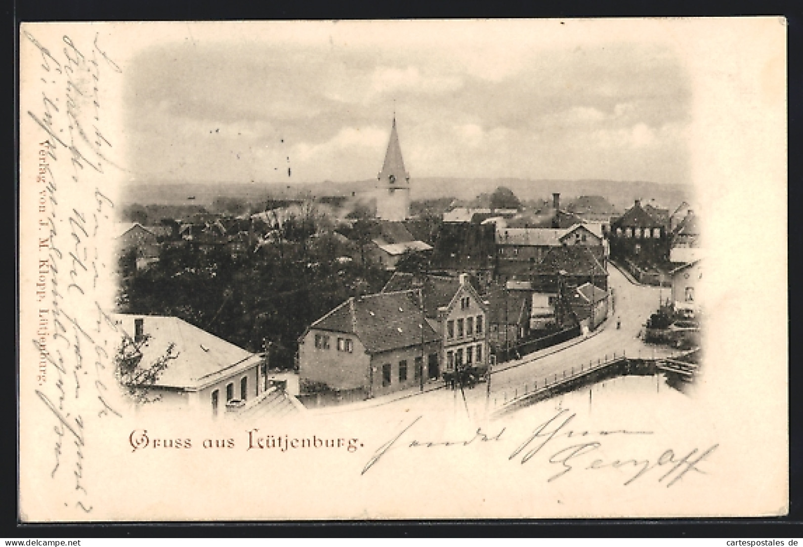 AK Lütjenburg, Ortspartie mit Strasse