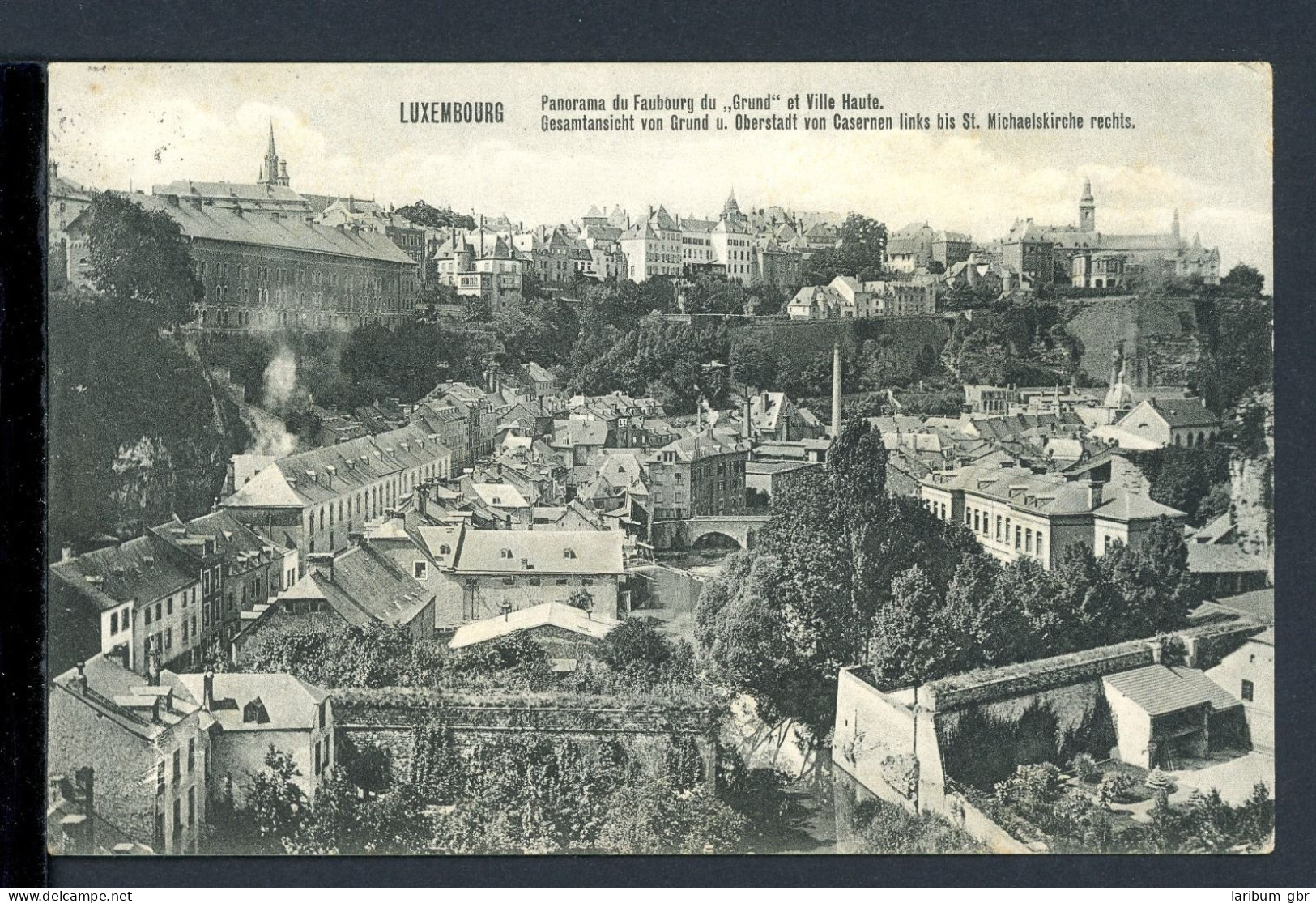 AK Luxemburg-Stadt Blick auf Grund- und Oberstadt 1908 gebraucht #HC138