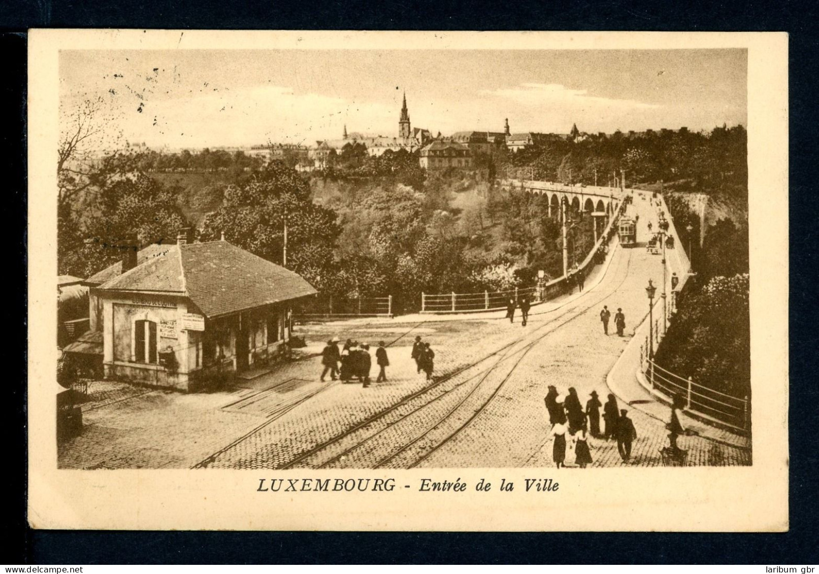AK Luxemburg-Stadt Stadteinfahrt über die Passarelle 1931 gebraucht #HE572