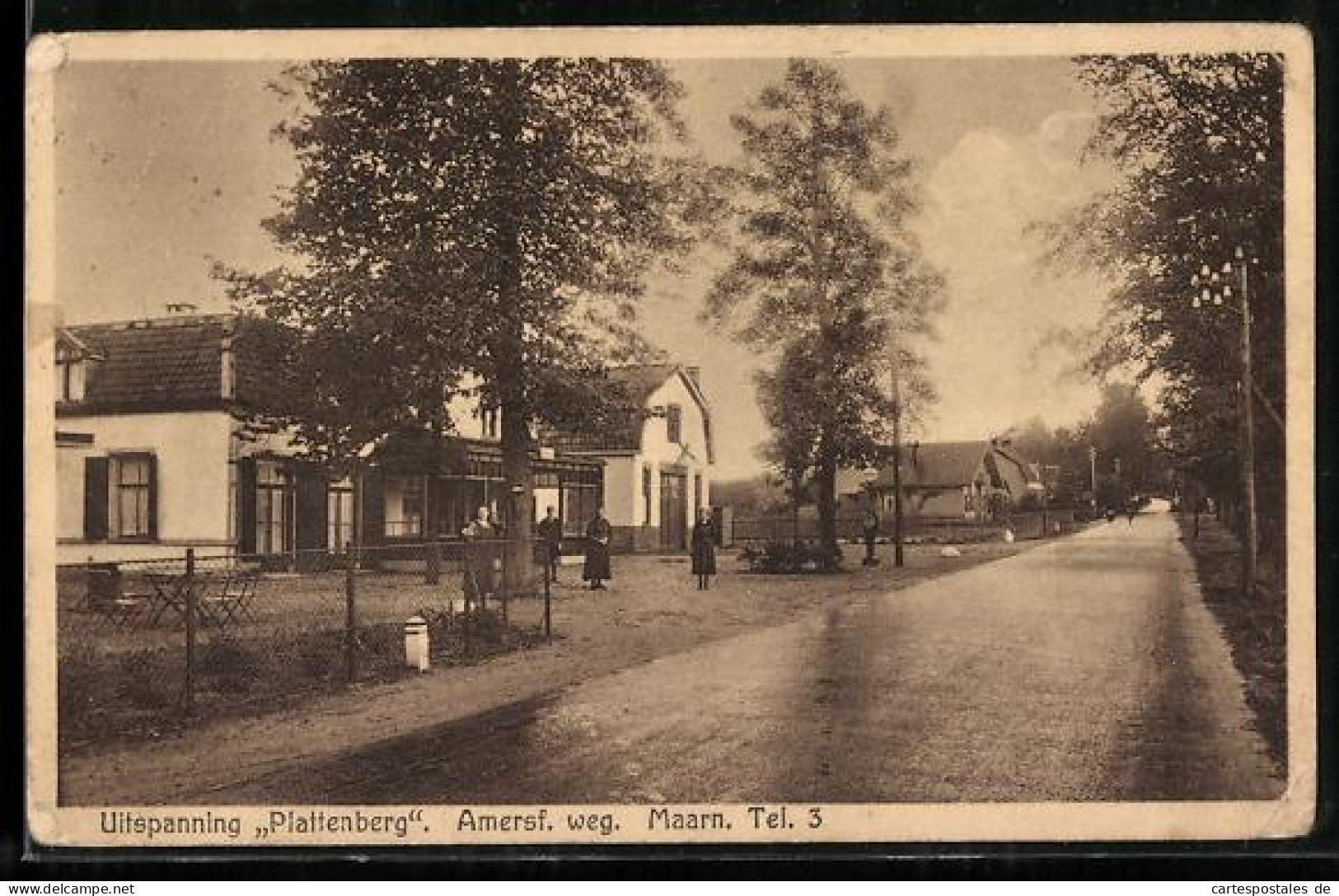 AK Maarn, Uitspanning Plattenberg, Amersf. weg