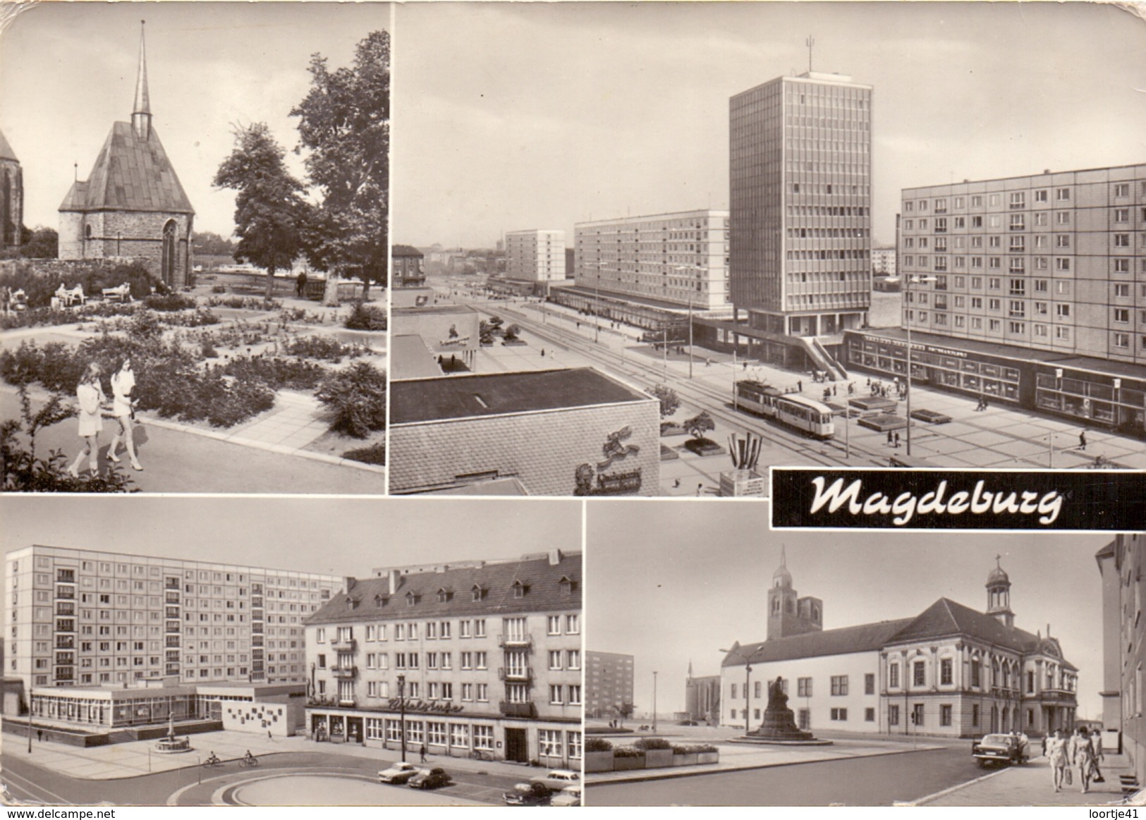 AK - Magdeburg - Magdalenenkapelle - Rathaus - Alter Markt - Karl Marx Strasse