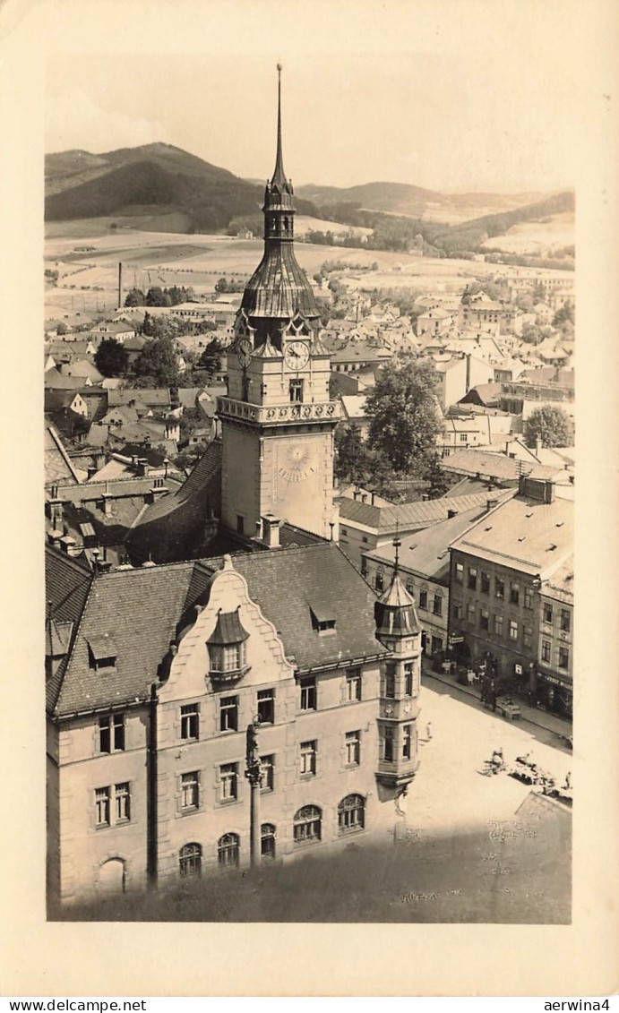 AK Mährisch Schönberg Kirche Stadtansicht Sudeten 1943 gelaufen Postkarte