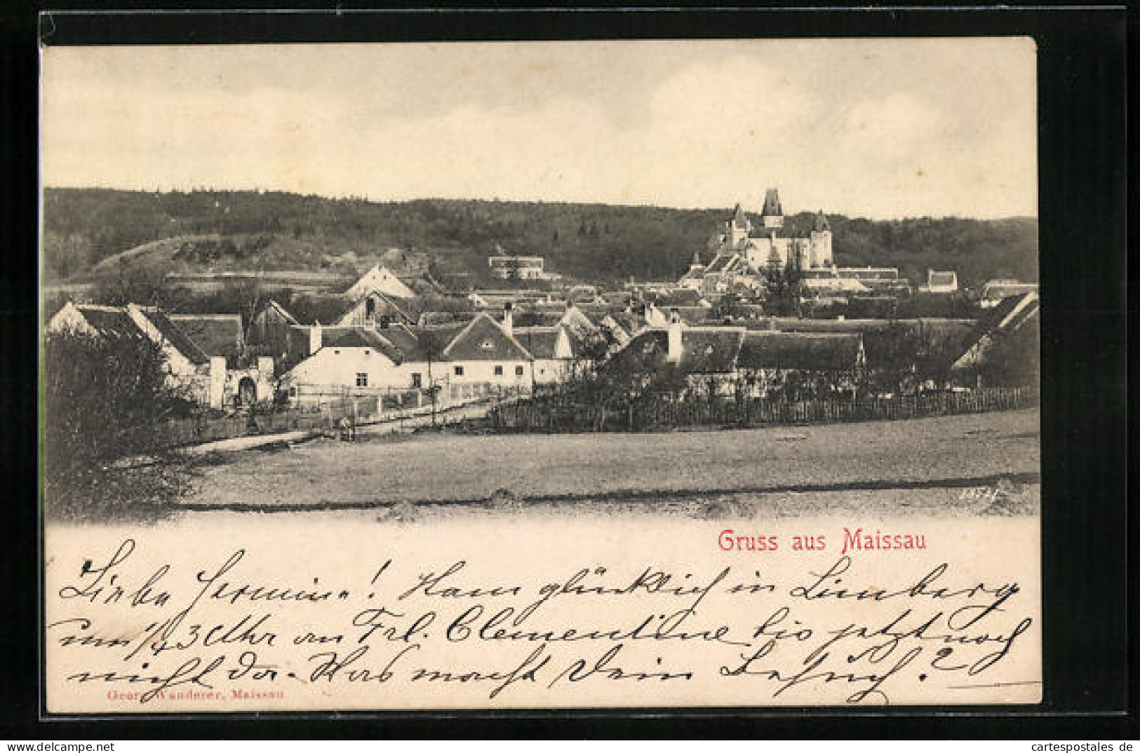 AK Maissau, Ortsansicht mit Schloss