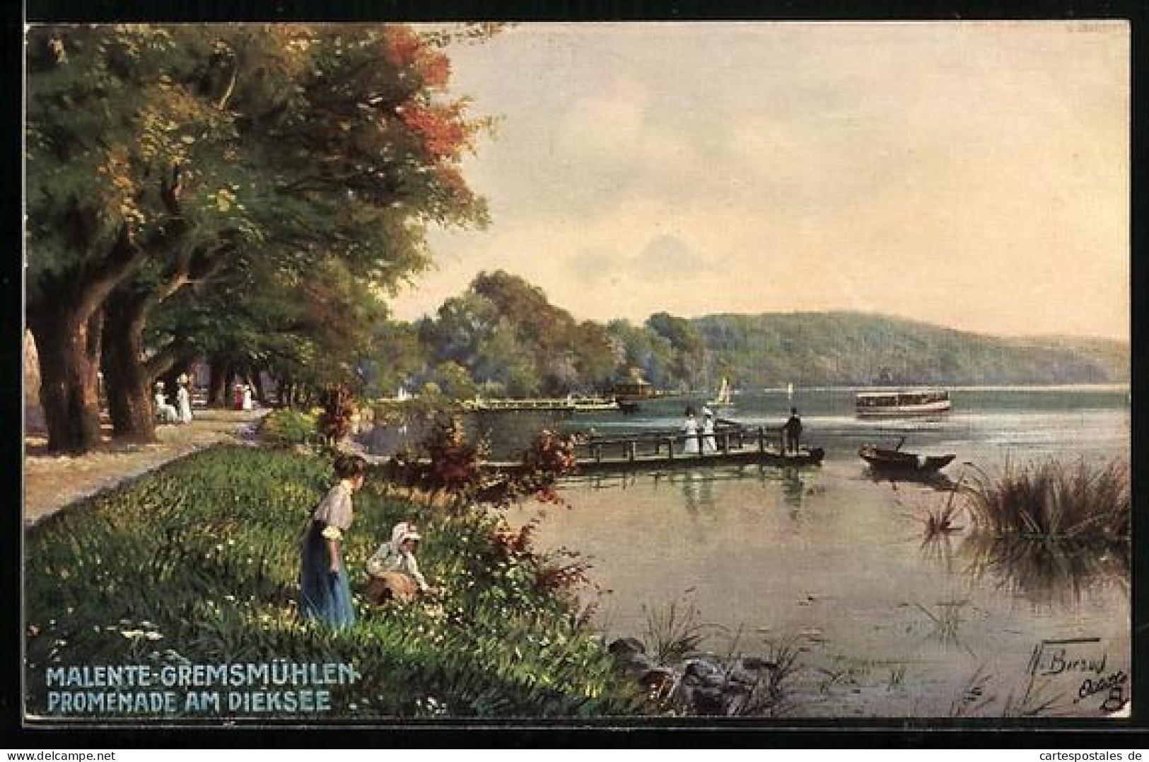 AK Malente-Gremsmühlen, Promenade am Dieksee