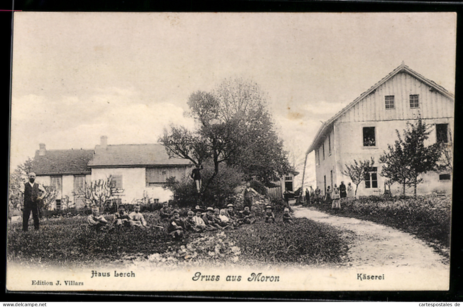AK Malleray, Gruss aus Moron, Haus Lerch und Käserei