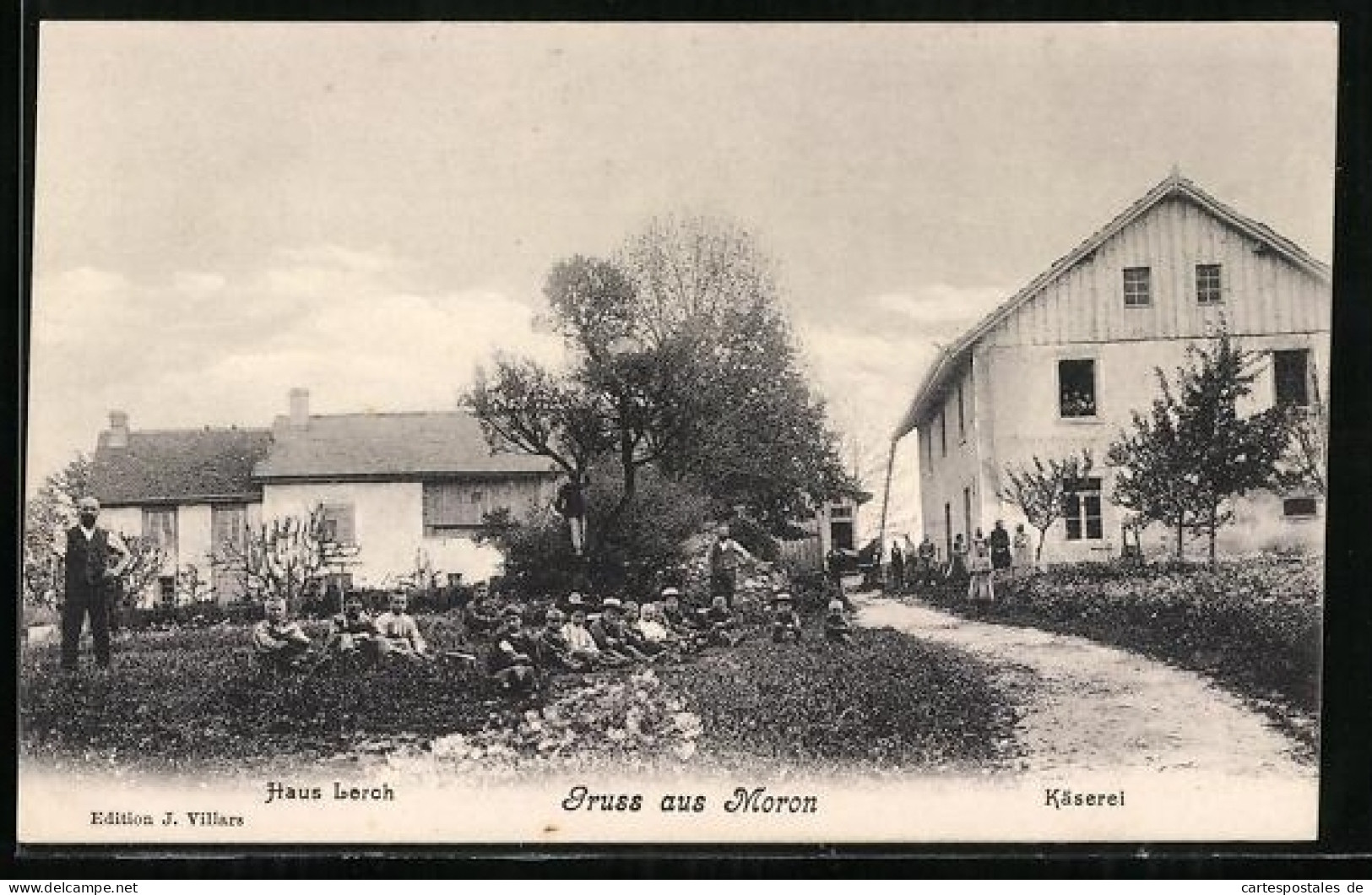 AK Malleray, Gruss aus Moron, Käserei und Haus Lerch