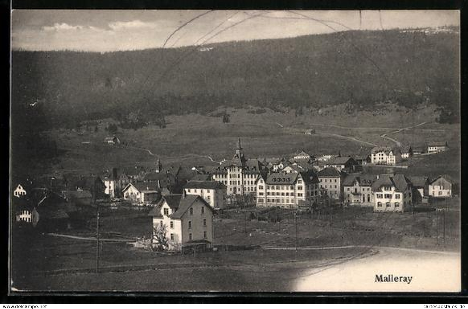 AK Malleray, Totalansicht aus der Vogelschau
