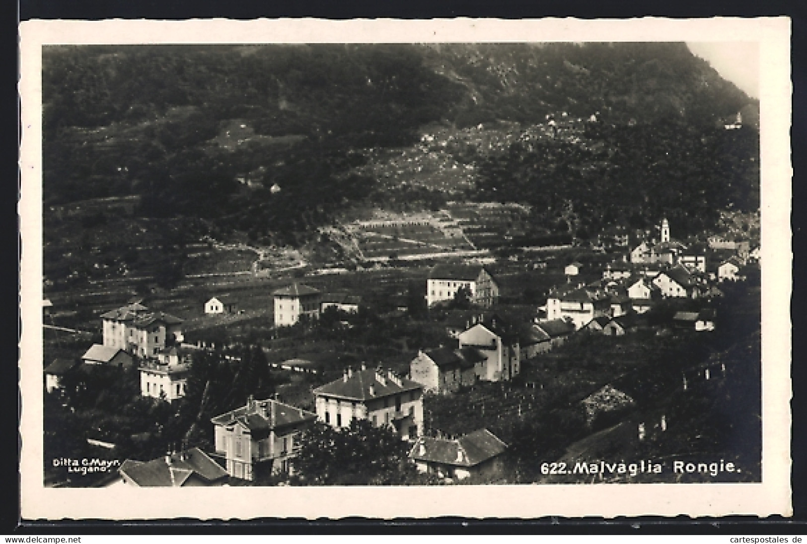 AK Malvaglia Rongie, Teilansicht mit Bäumen