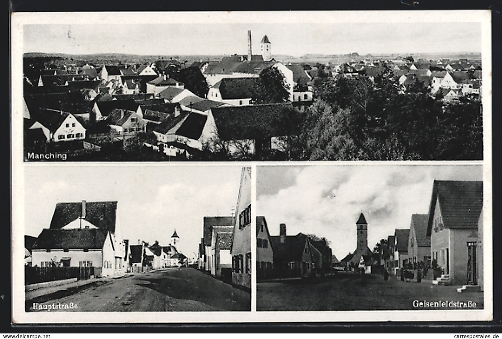 AK Manching, Teilansicht, Geisenfeldstrasse, Hauptstrasse