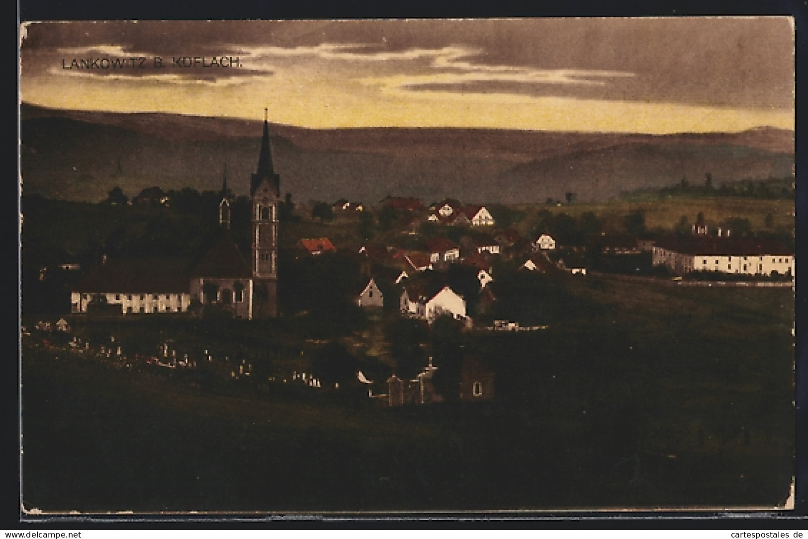 AK Maria Lankowitz b. Köflach, Ortsansicht mit Kirche