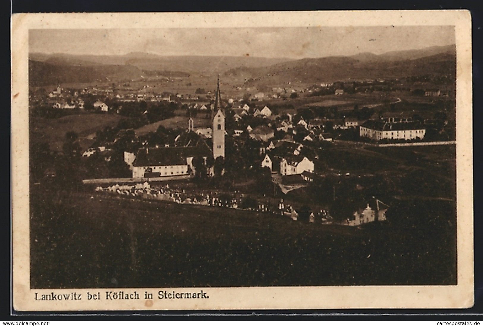 AK Maria Lankowitz, Ortsansicht mit Kirche