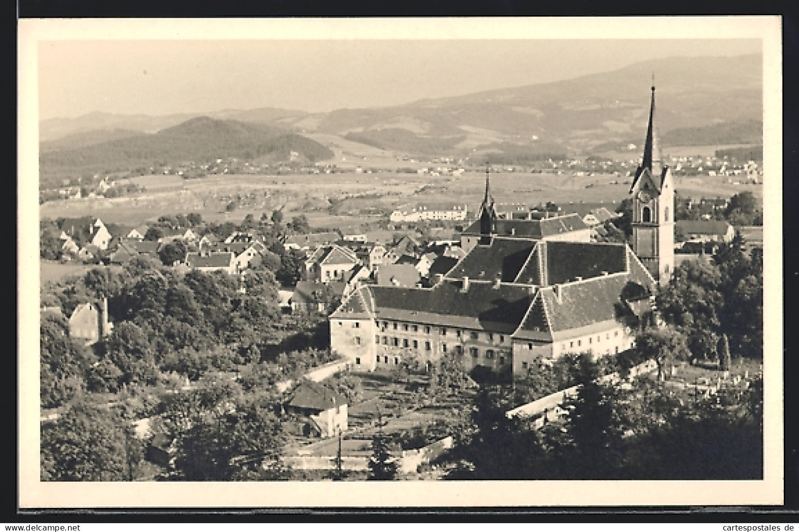 AK Maria-Lankowitz, Teilansicht mit Kirche