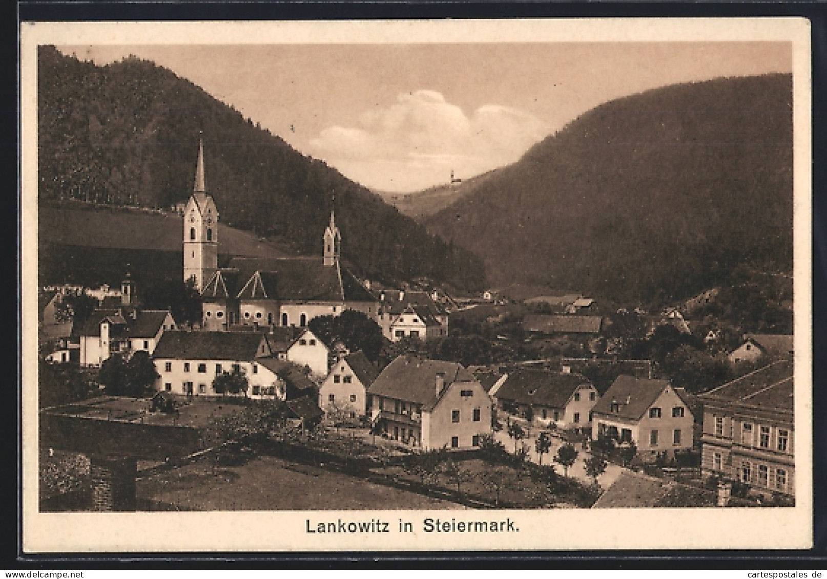 AK Maria Lankowitz, Teilansicht mit Kirche