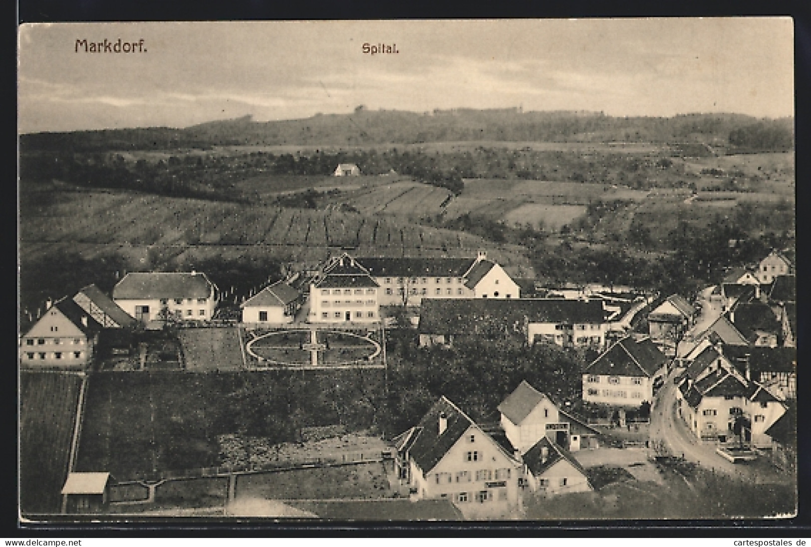 AK Markdorf, Ortsnansicht mit Spital