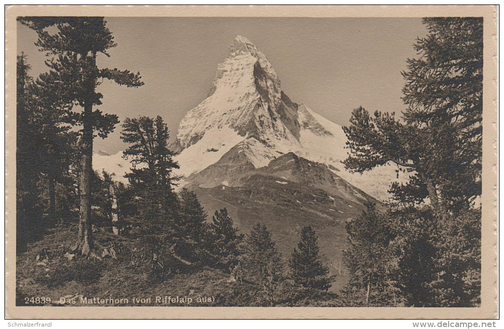AK Matterhorn von Riffelalp bei Zermatt Findelbach Gornergrat Rotenboden Riffelberg Täsch St. Niklaus Visp Brig Wallis