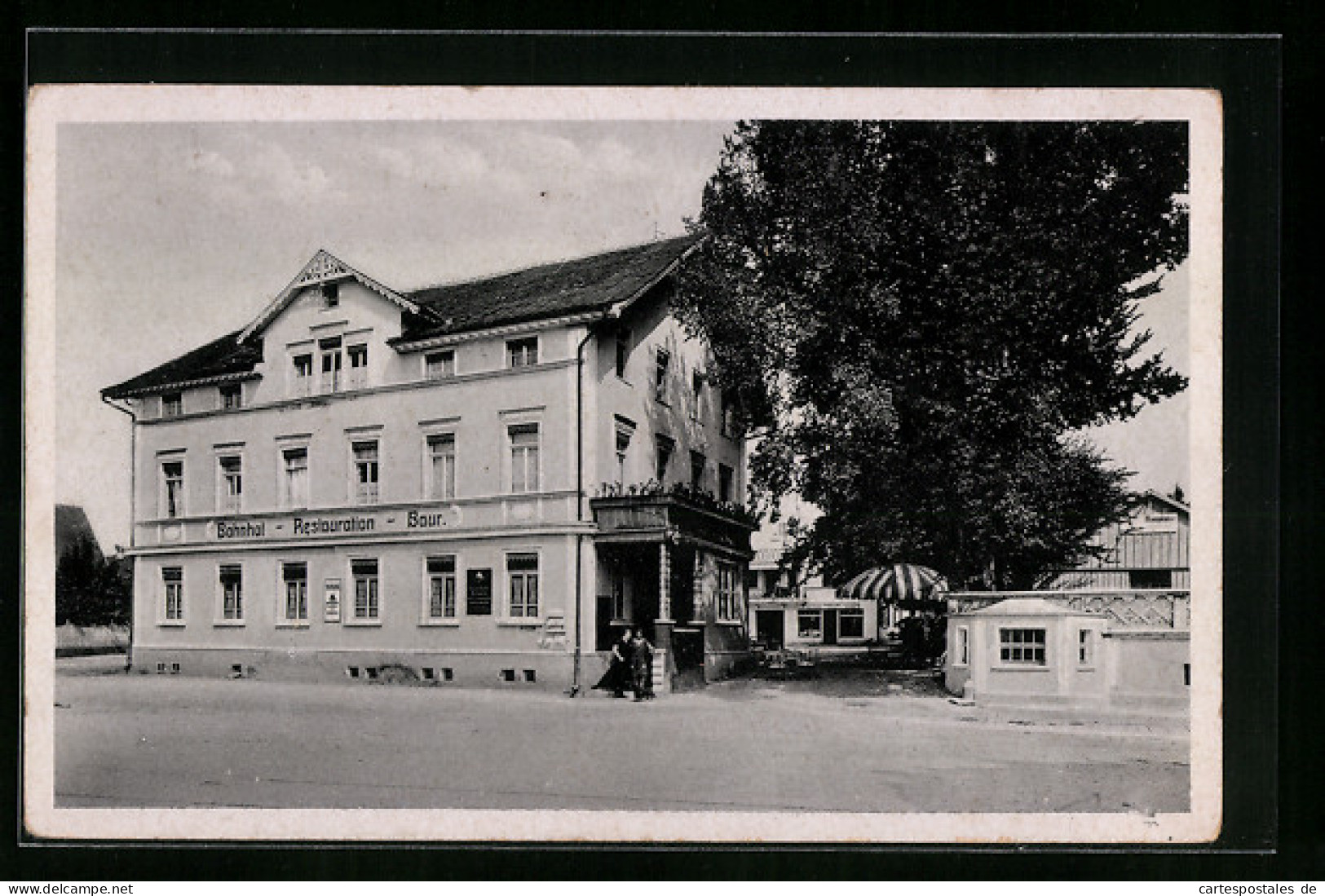 AK Meckenbeuren, Gasthof-Pension Baur, Strassenansicht