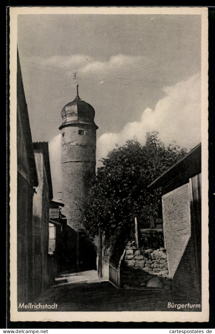 AK Mellrichstadt, Blick zum Bürgerturm