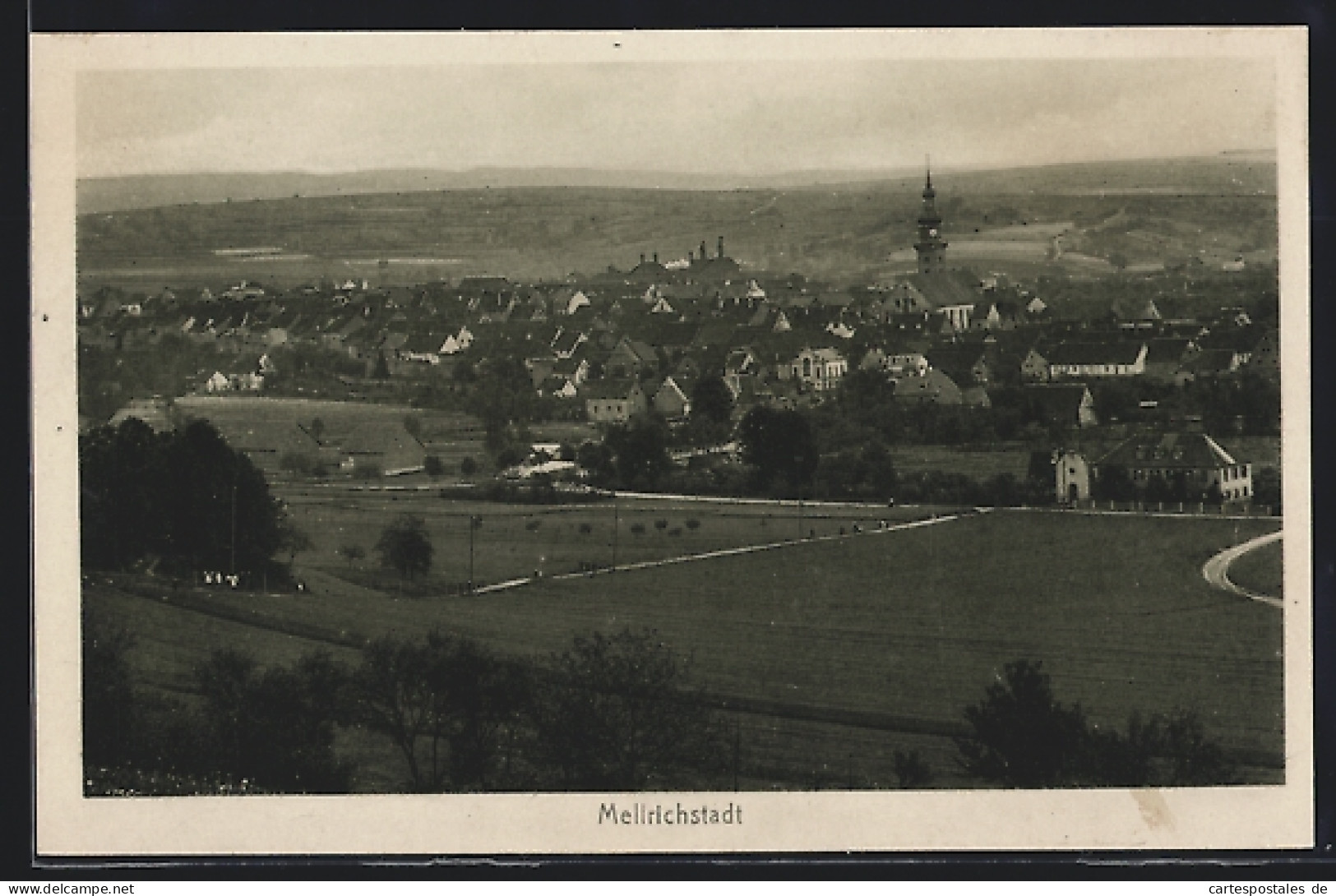 AK Mellrichstadt, Panorama vom Berg aus