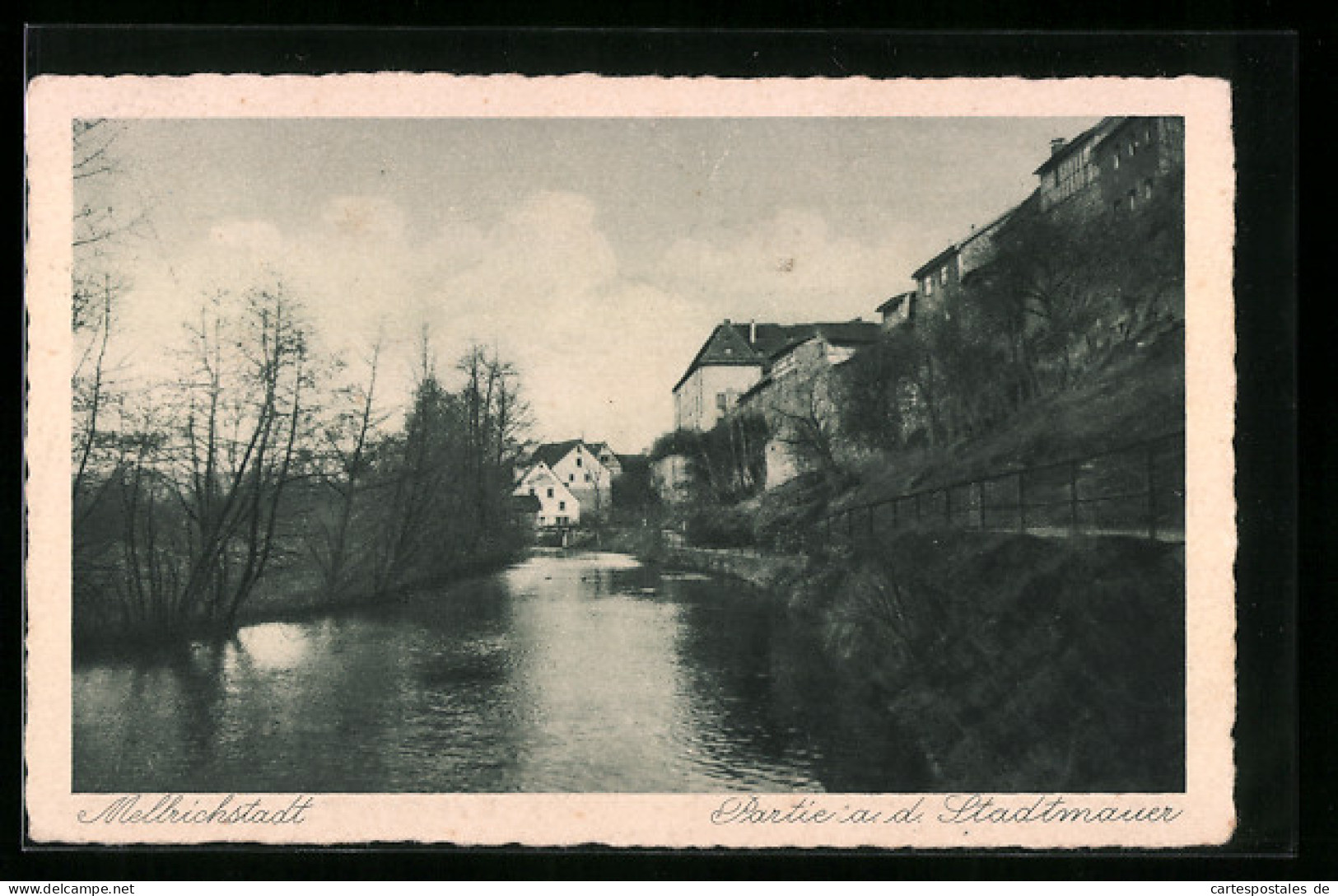AK Mellrichstadt, Partie a. d. Stadtmauer