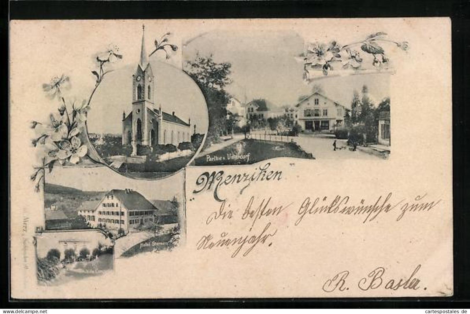 AK Menziken, Kirche, Hotel Sternen