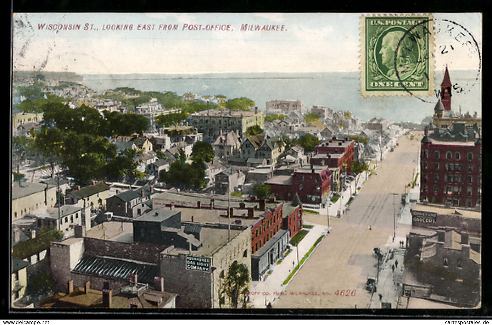 AK Milwaukee, WI, Wisconsin St., Looking East from Post-Office