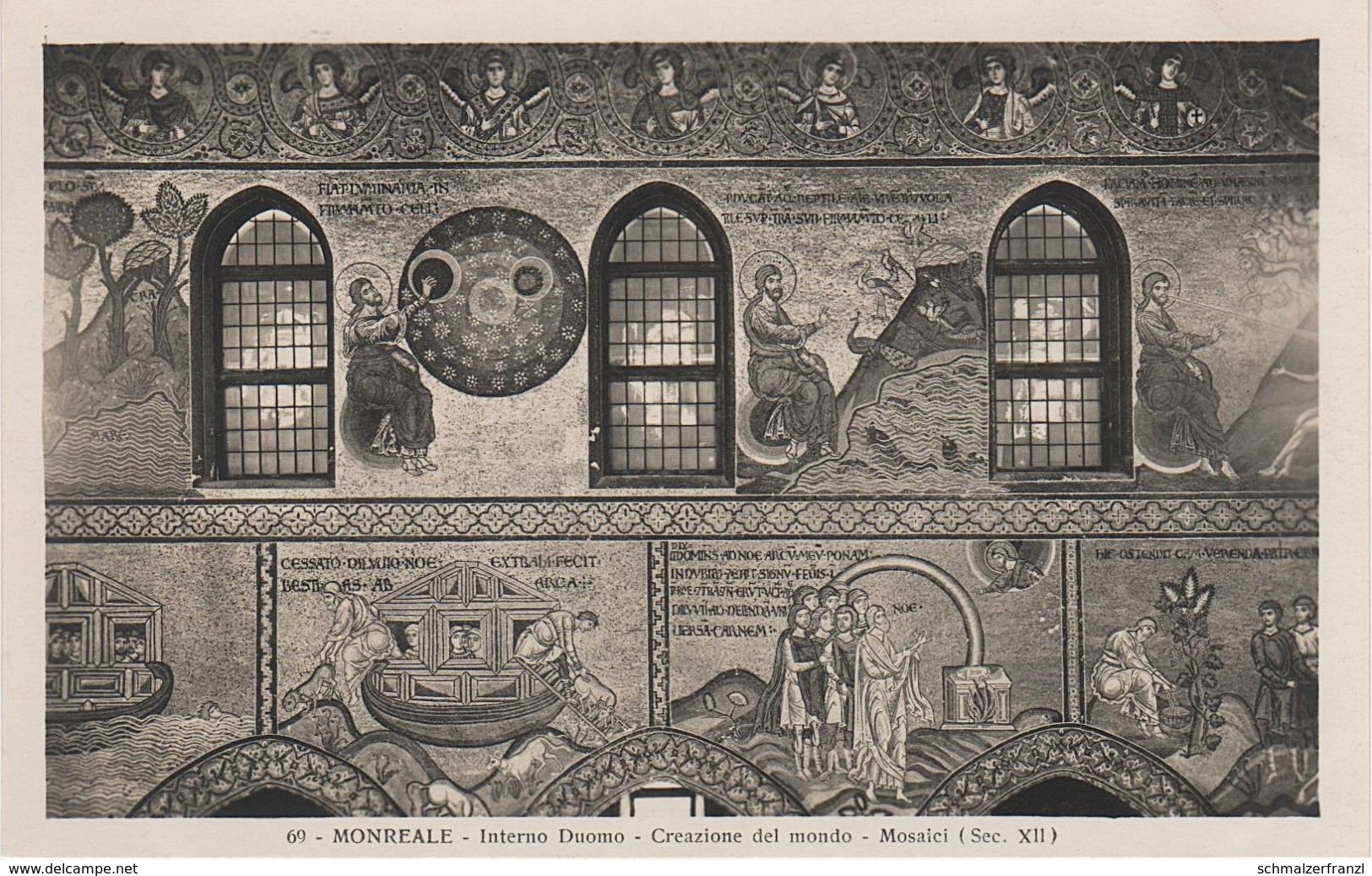 AK Monreale Interno Duomo Creazione del mondo Mosaici XII Sicilia Sizilien Italia a Palermo Mondello Bagheria Torretta