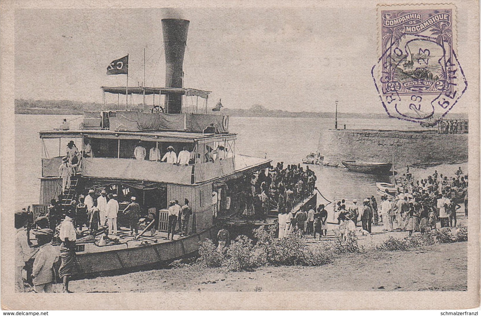 AK Mosambik Mozambique Mocambique Rio Zambezia Zambezi Sambesi River a Chinde Beira Selo Stamp Timbre Briefmarke Colony