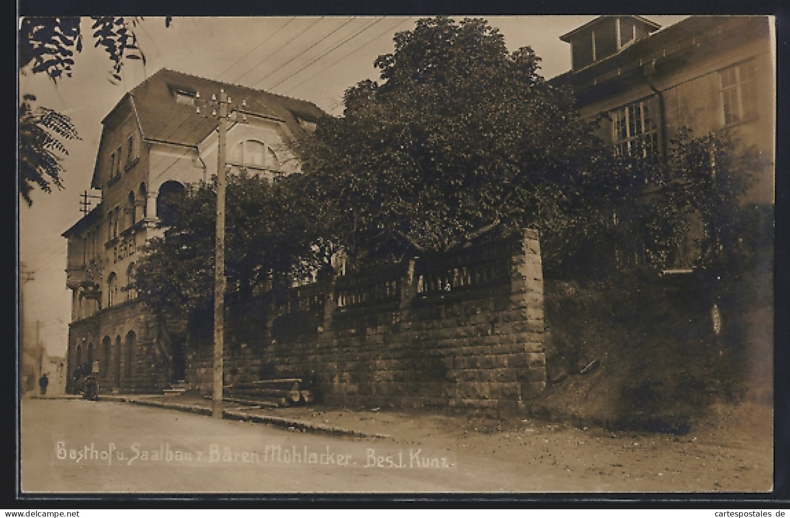 AK Mühlacker, Gasthof und Saalbau zum Bären von I. Kunz