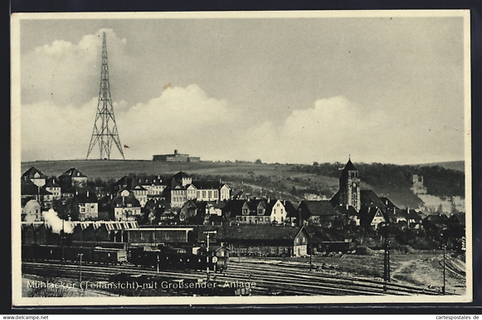 AK Mühlacker, Teilansicht mit Grosssender Anlage