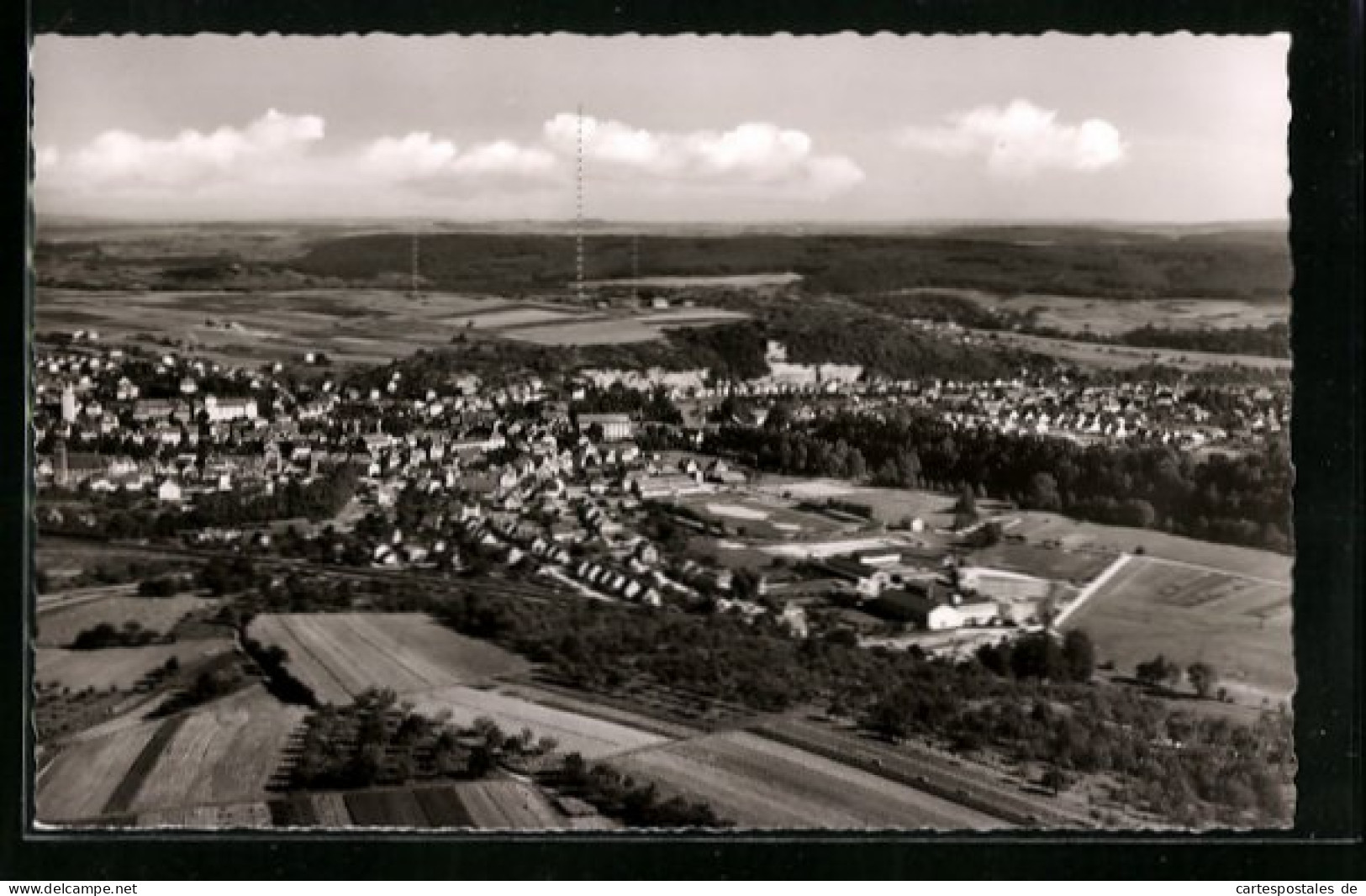 AK Mühlacker, Totalansicht vom Flugzeug aus