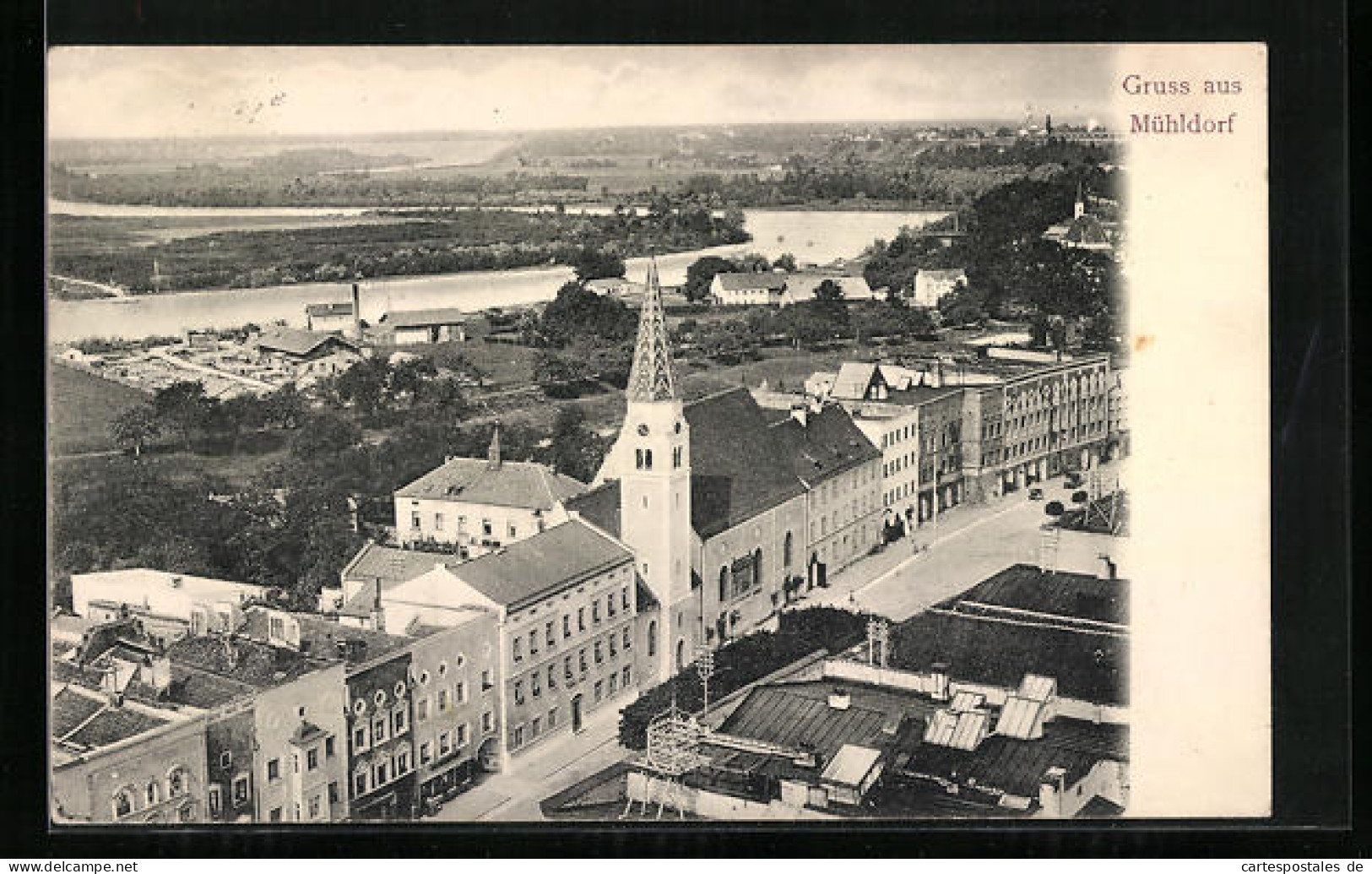 AK Mühldorf, Ortspartie mit Kirche