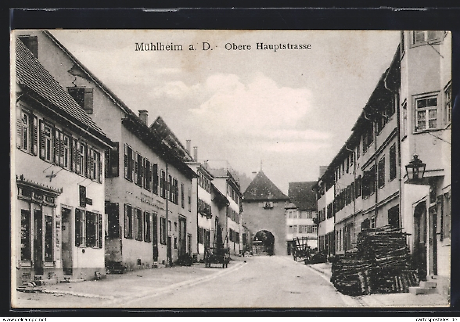 AK Mühlheim a. D., Obere Hauptstrasse am Tor