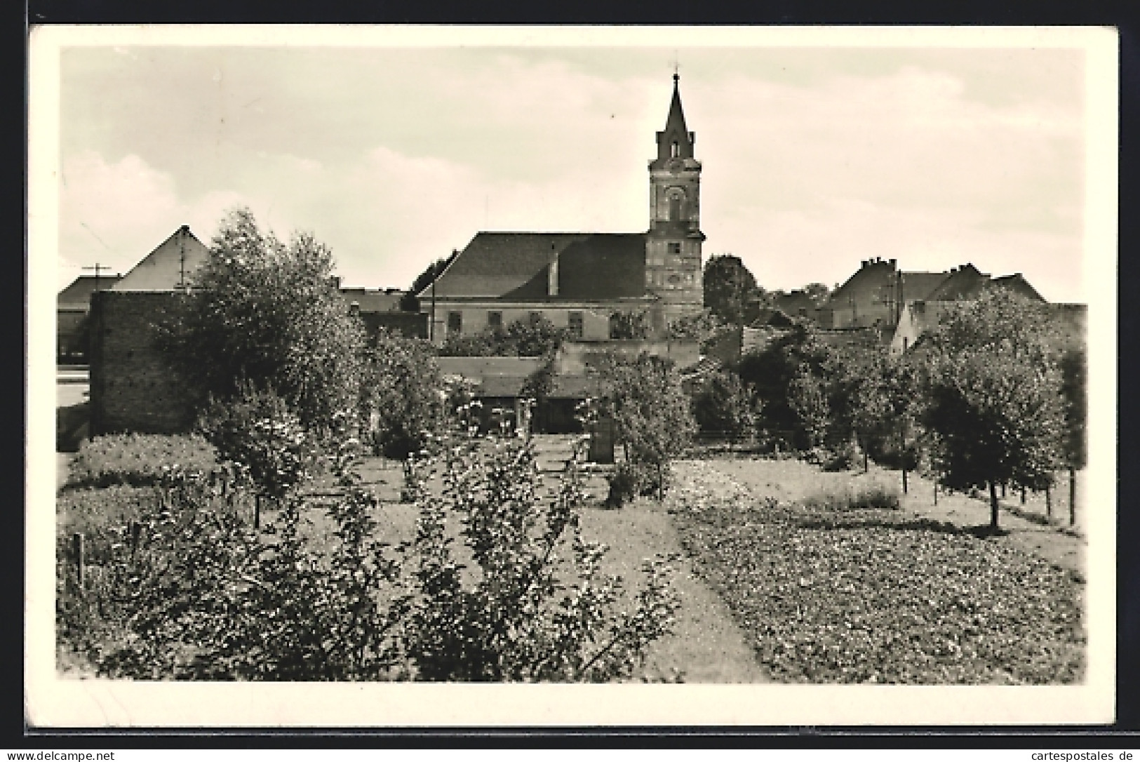 AK Müllrose, Blick zur Stadt
