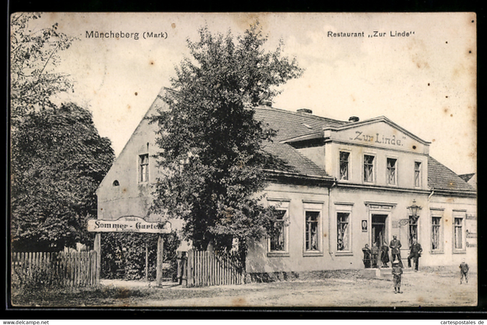 AK Müncheberg /Mark, Restaurant Zur Linde von August Franck