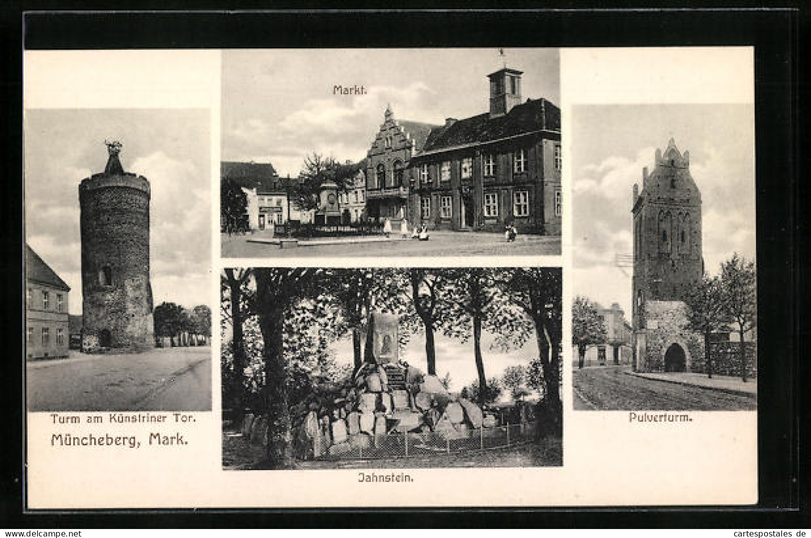 AK Müncheberg /Mark, Turm am Künstriner Tor, Jahnstein, Pulverturm