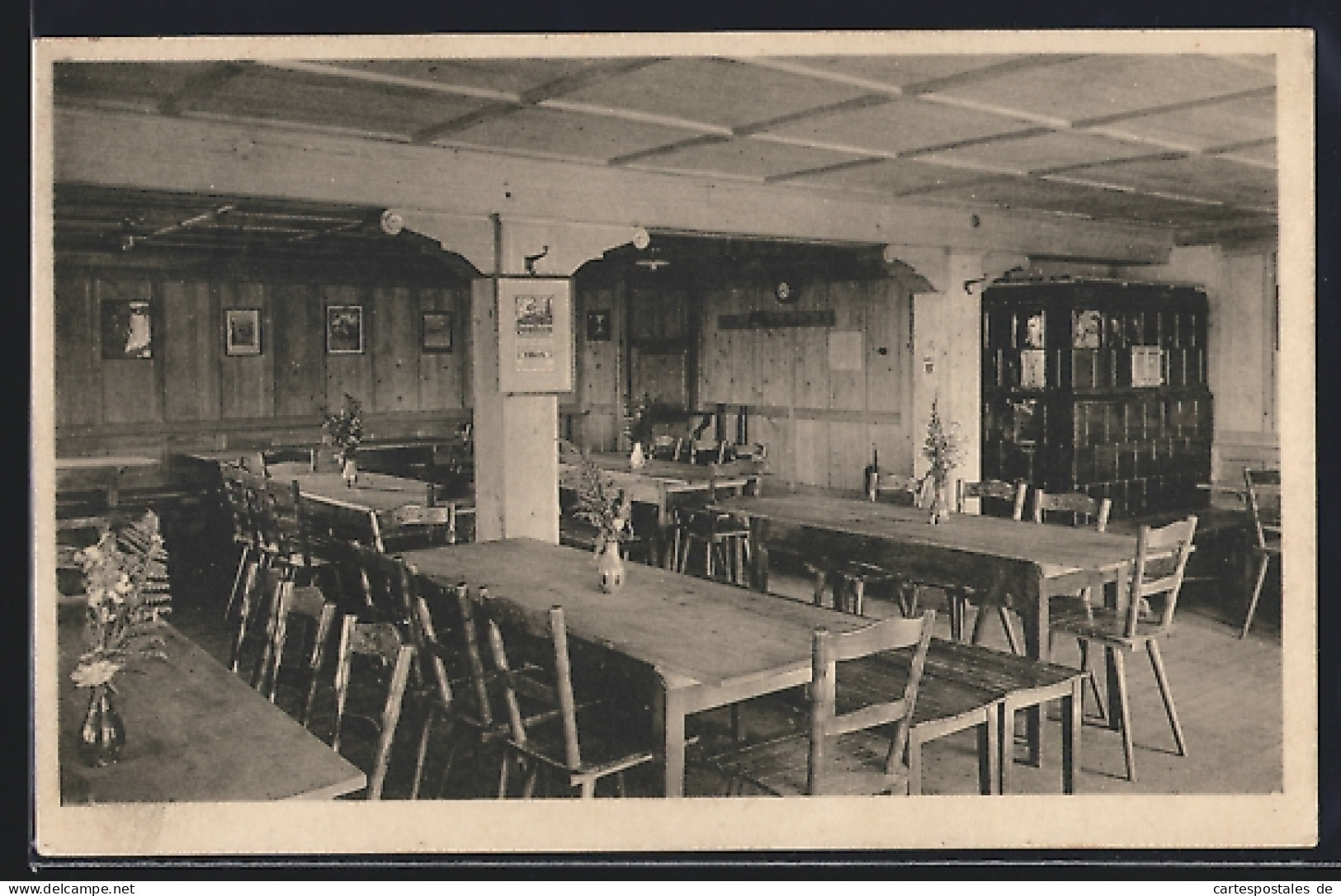 AK Münstertal, Speisesaal des Wander- und Erholungsheimes Luginsland