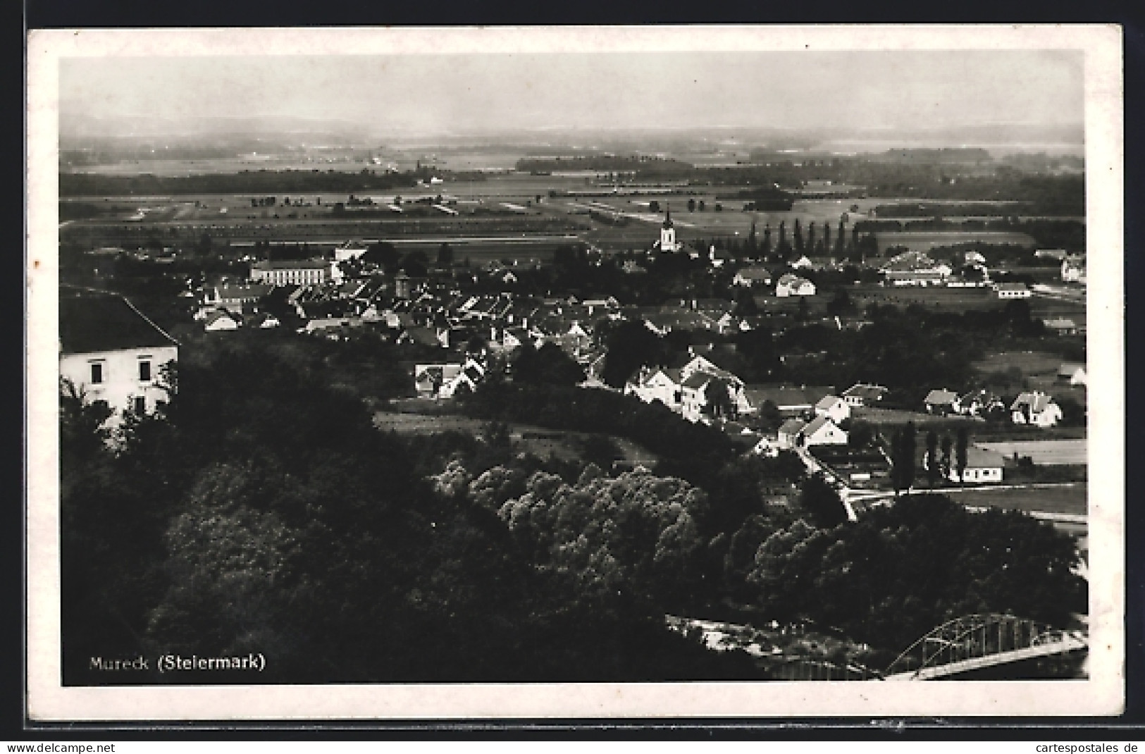 AK Mureck /Steiermark, Gesamtansicht am Fluss