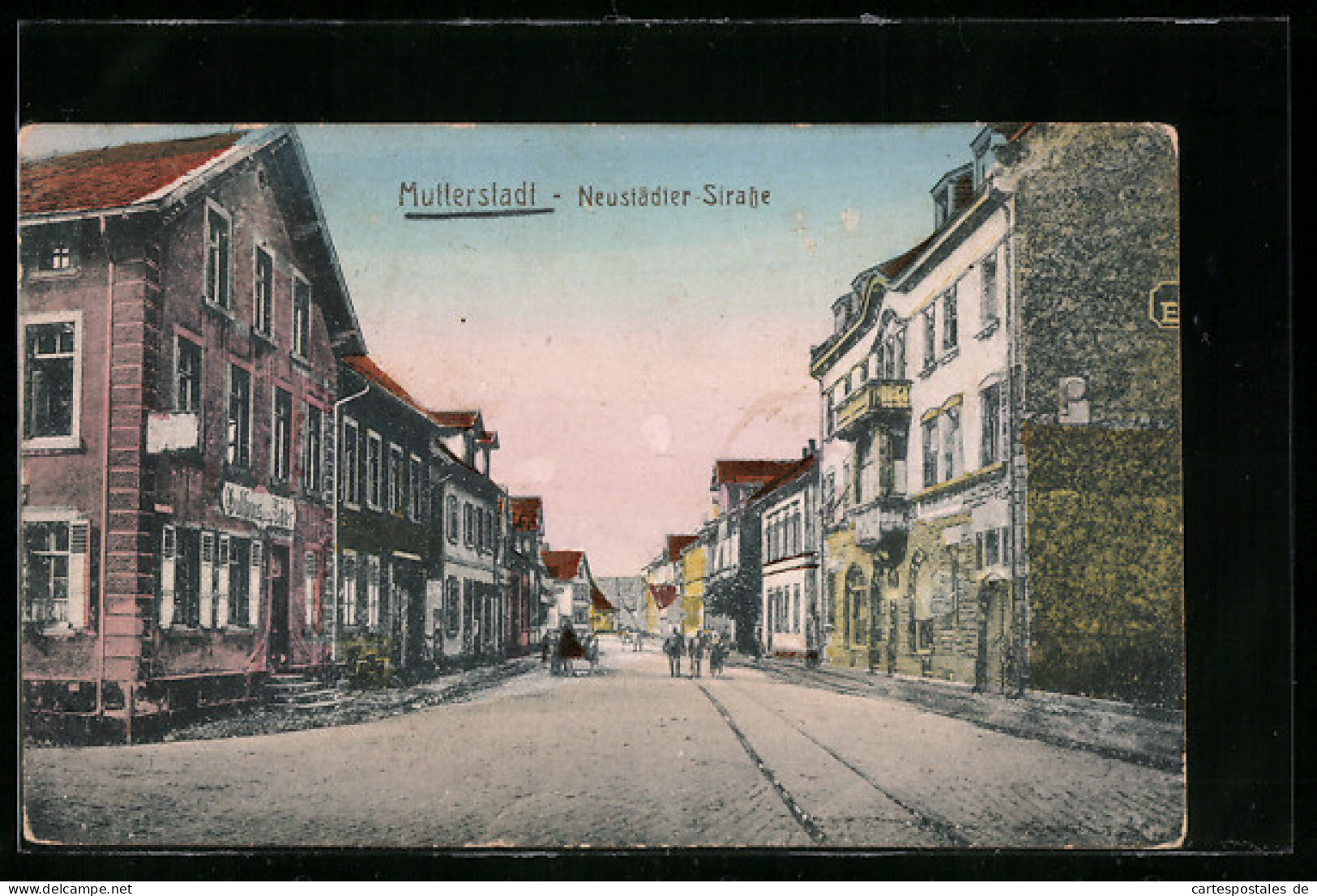 AK Mutterstadt, Neustädter Strasse mit Ballhaus