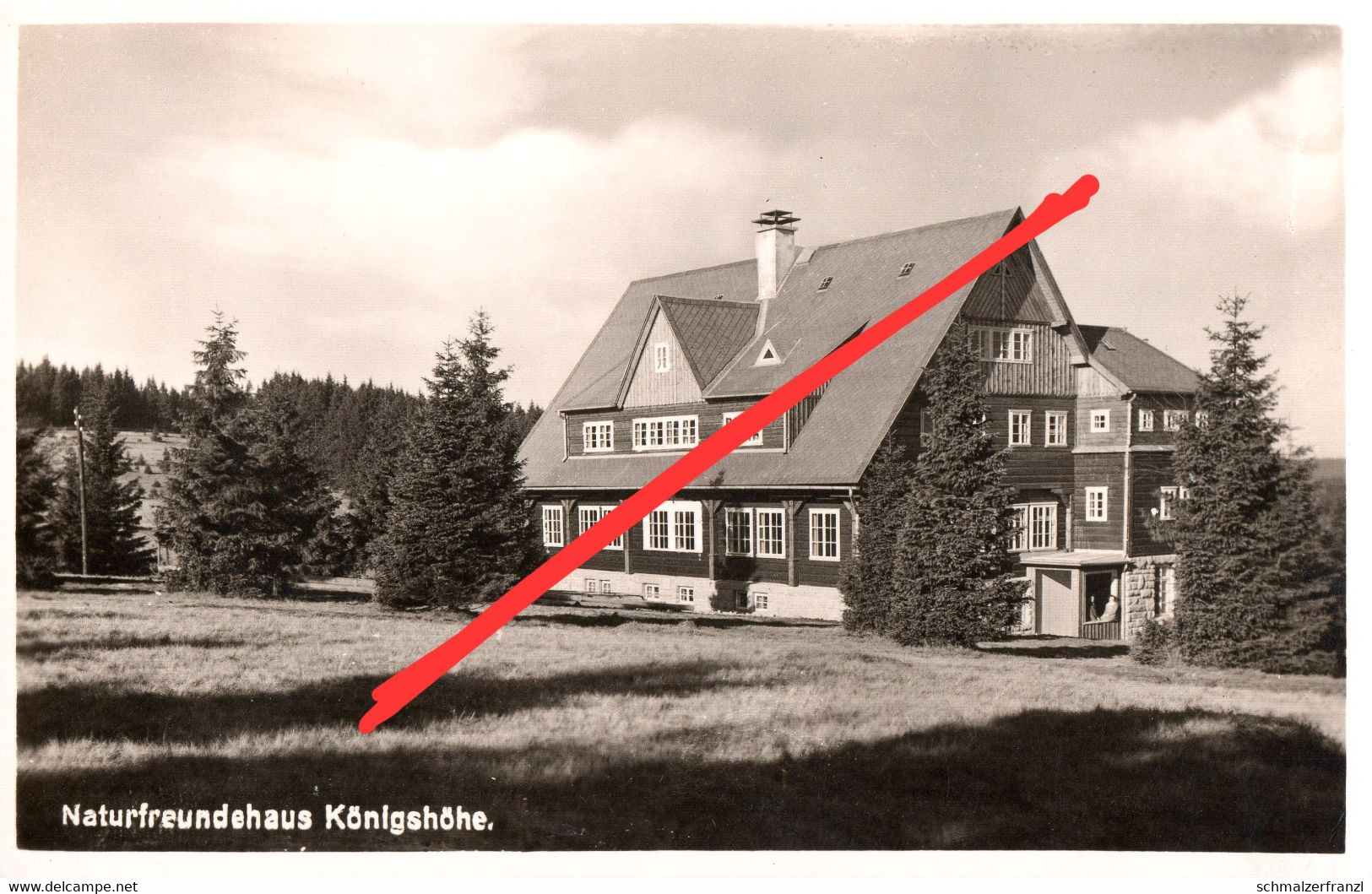 AK Naturfreundehaus Königshöhe Präsidenten Baude Prezidentska a Johannesberg Janov Friedrichswald Bedrichov Isergebirge