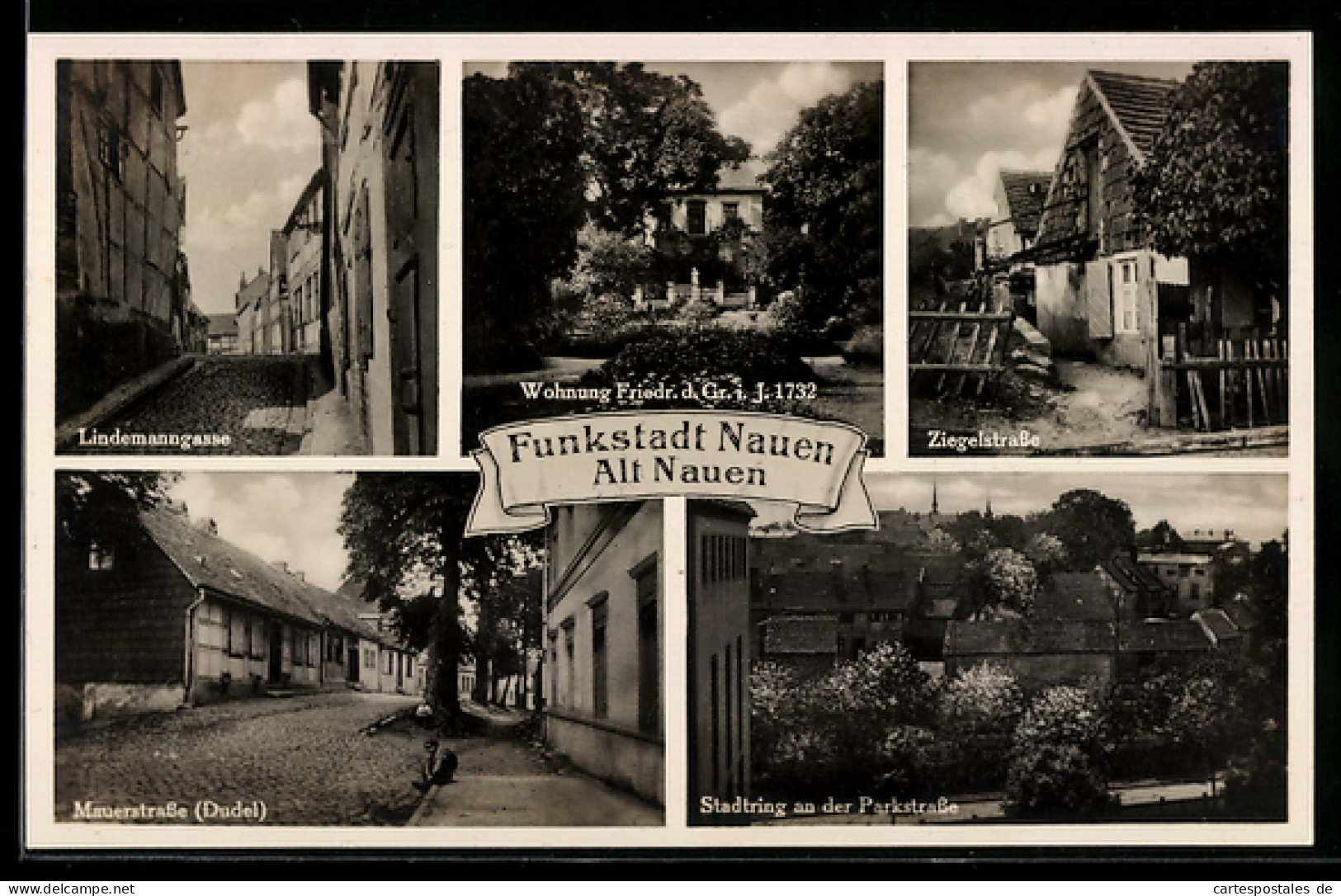AK Nauen, Mauerstrasse, Lindemanngasse, Ziegelstrasse