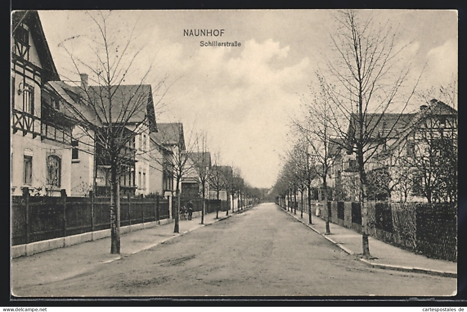 AK Naunhof, Häuserpartie in der Schillerstrasse