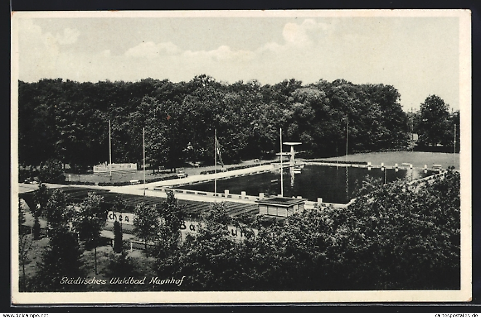AK Naunhof / Lindhardt, Städtisches Waldbad