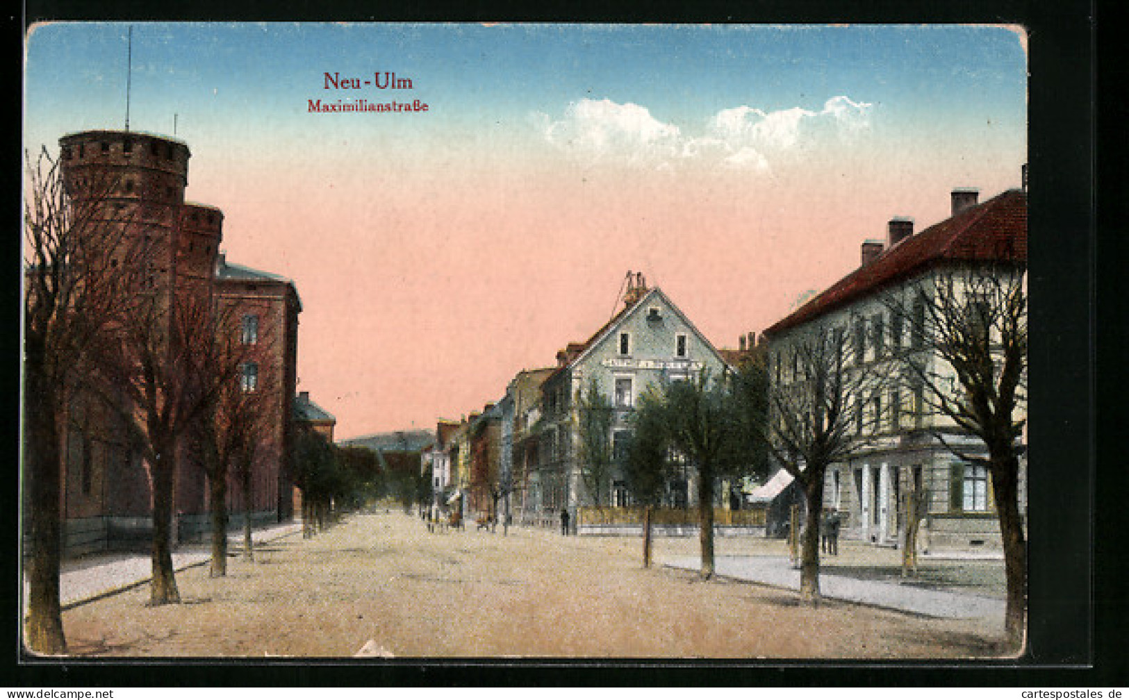 AK Neu-Ulm, Maximilianstrasse mit Gasthof