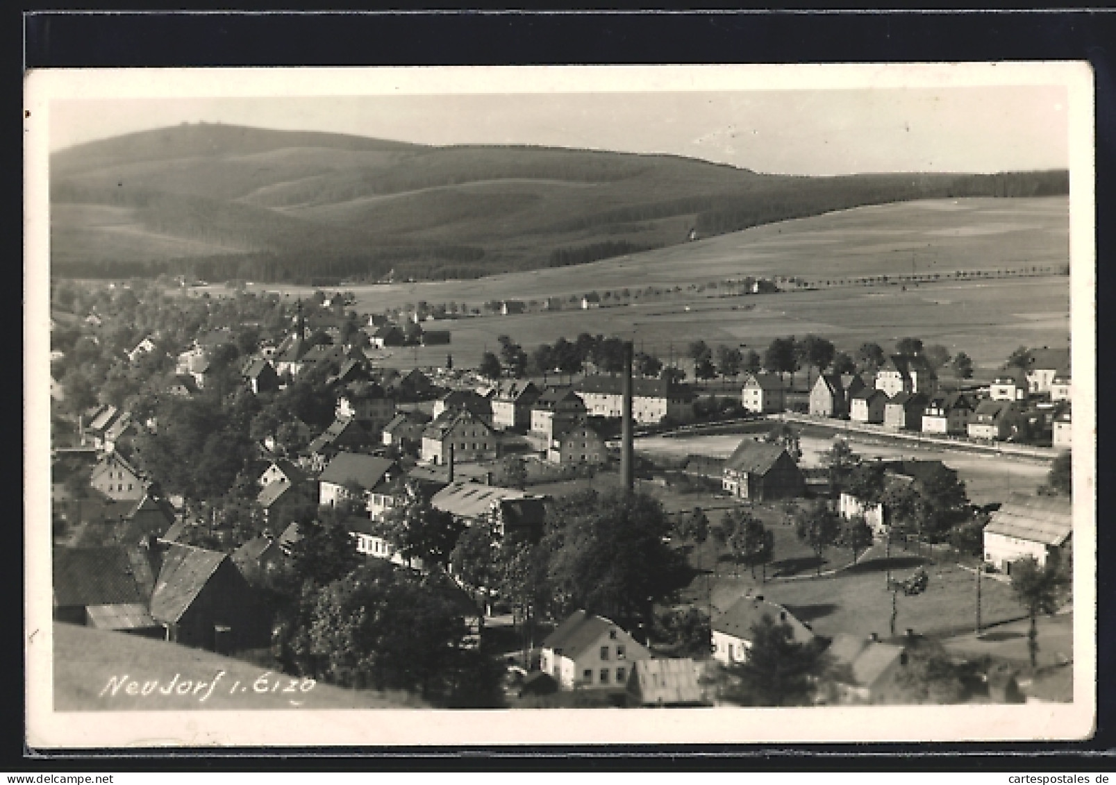 AK Neudorf i. Erzg., Teilansicht aus der Vogelschau