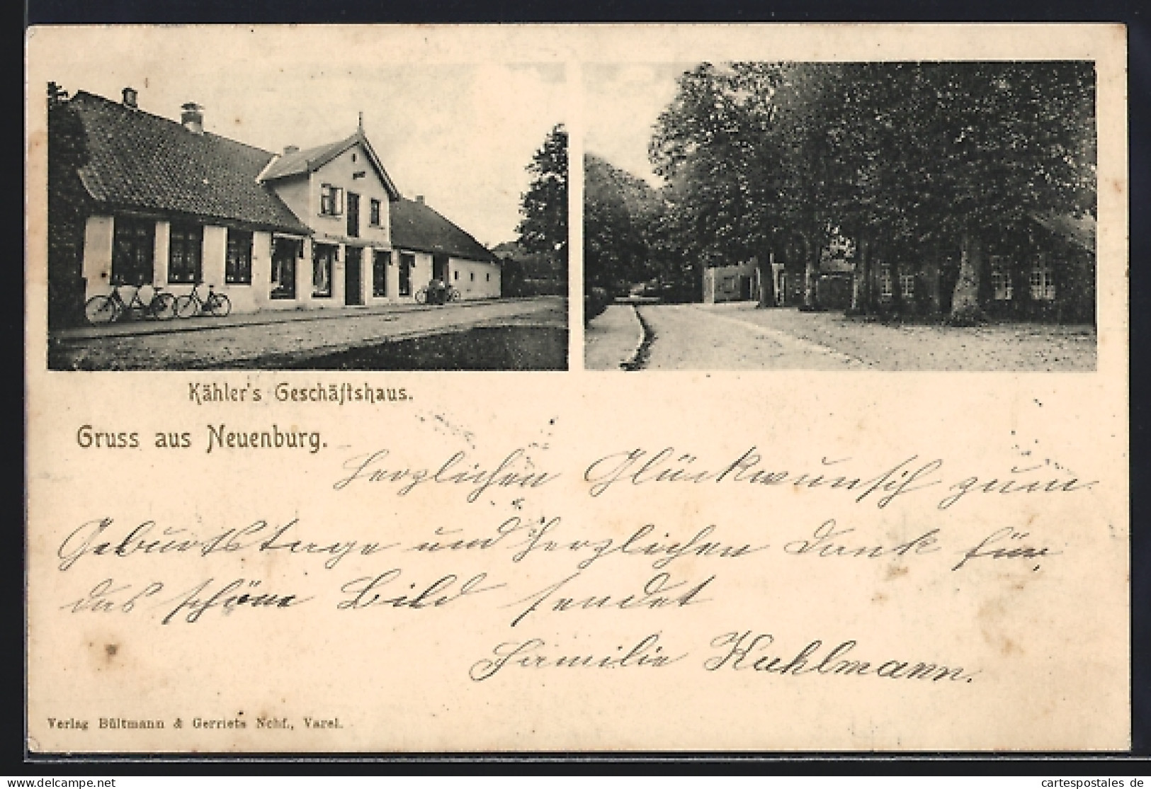 AK Neuenburg / Zetel, Kähler`s Geschäfthaus