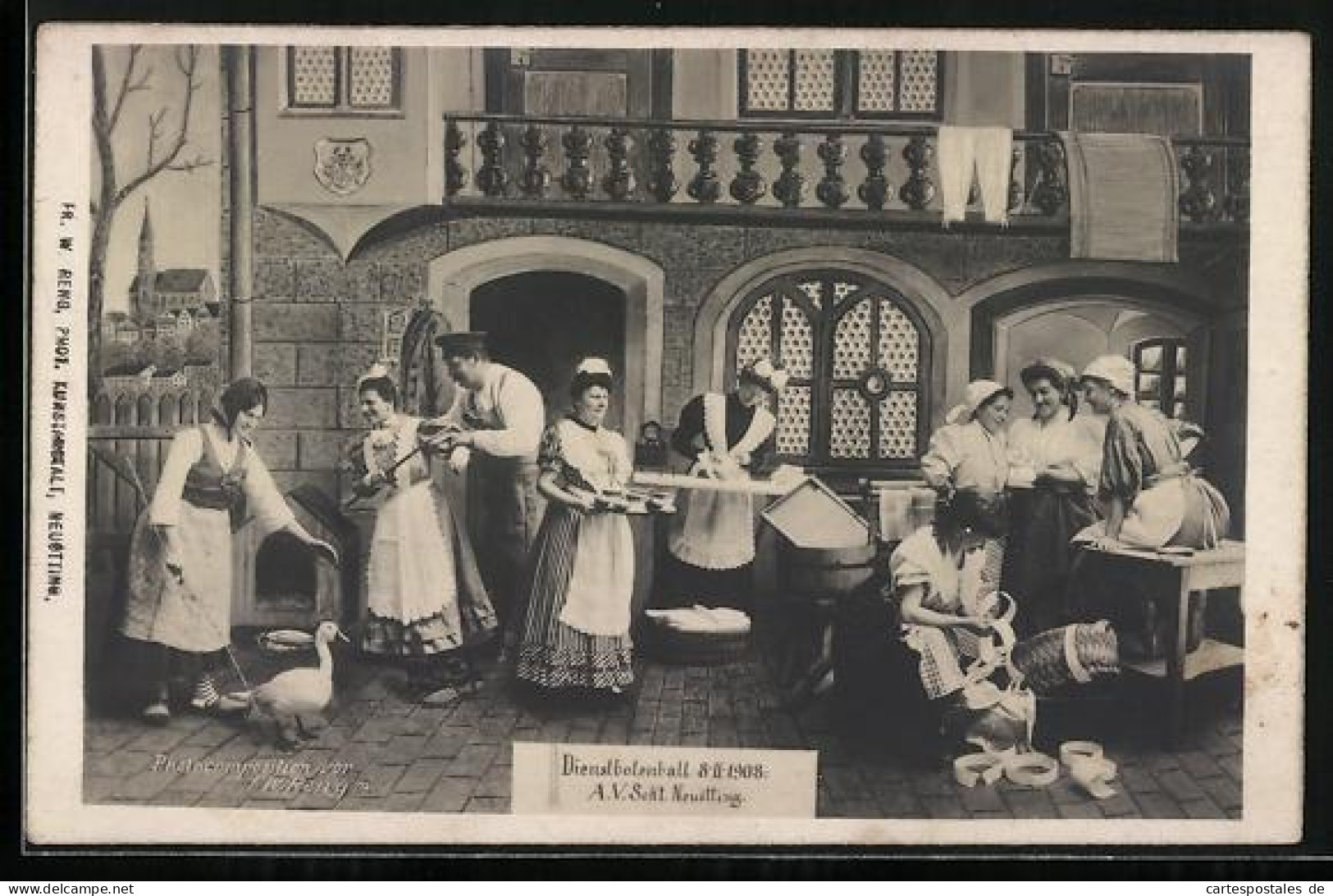 AK Neuötting, Dienstbotenball 1908