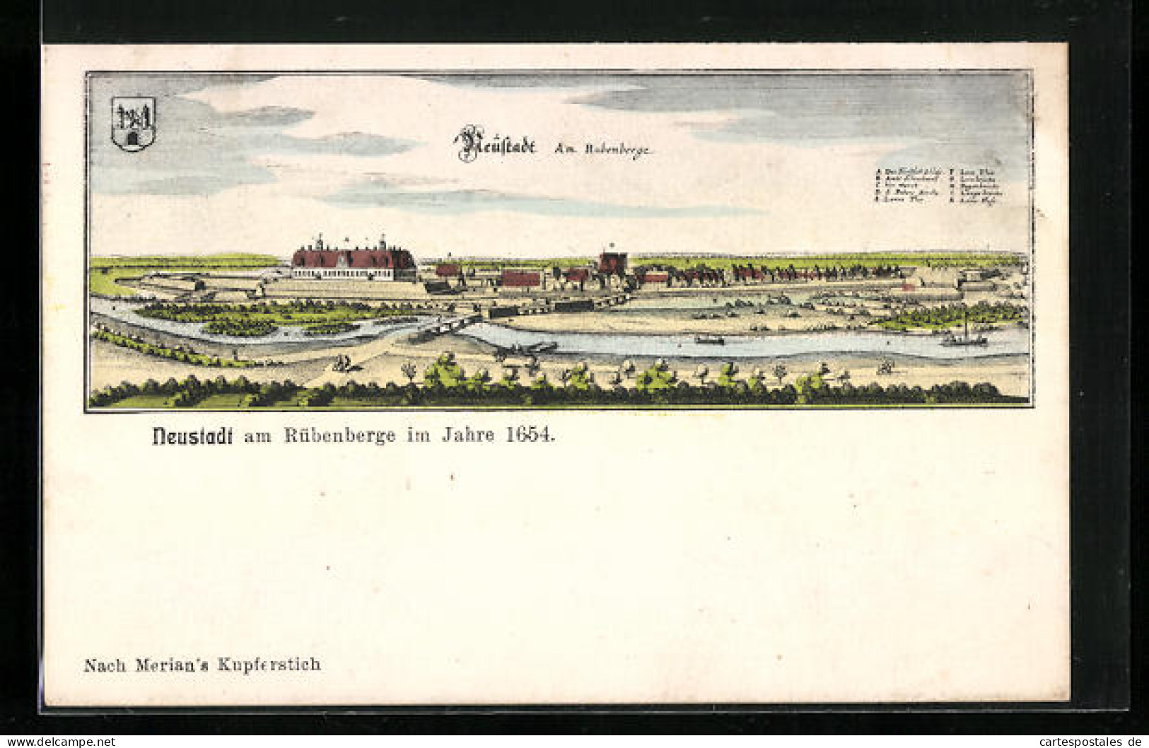 AK Neustadt am Rübenberge, Ortsansicht im Jahre 1654