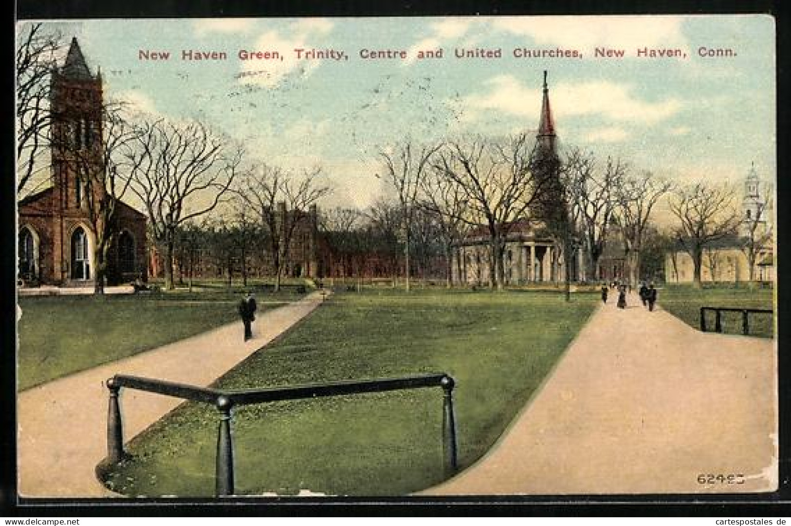 AK New Haven, CT, New Haven Green, Trinity, Centre and United Churches