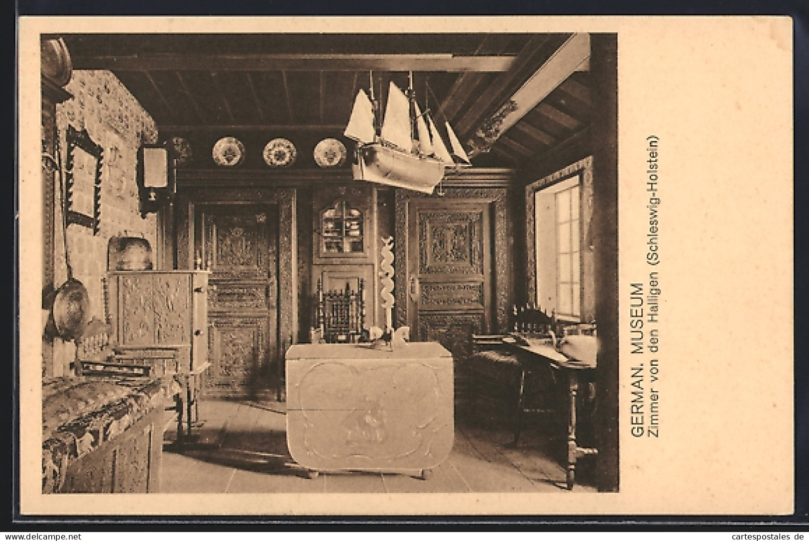 AK Nürnberg, Germ. Museum-Zimmer von den Halligen (Schleswig-Holstein)
